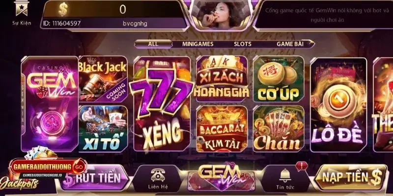 Gemwin Các trò chơi nổi bật tại GEMWIN