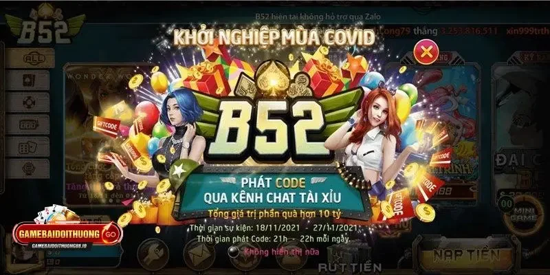khuyến mãi gift code game bài B52 Khám phá các sự kiện Khuyến Mãi Gift Code Game Bài B52